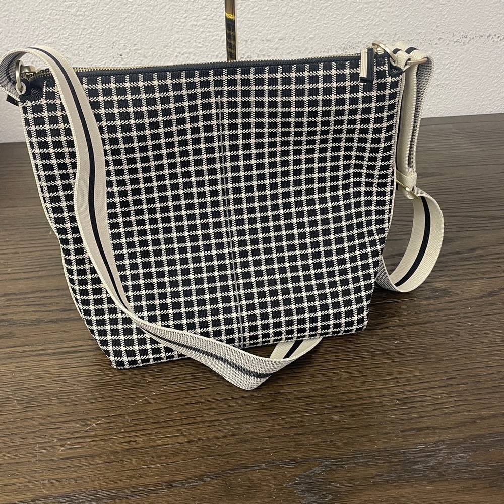 Rothys Black & White Checked Mini Bucket bag